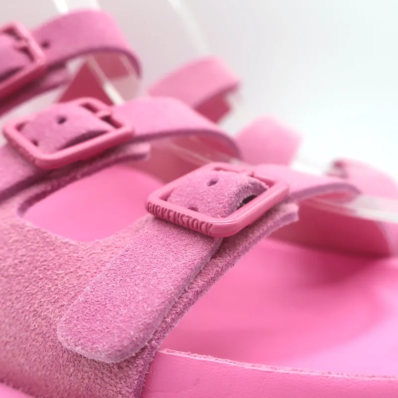 Birkenstock 1774 III Sandales Florida Slide en Suédine Rose Azalée Taille 40