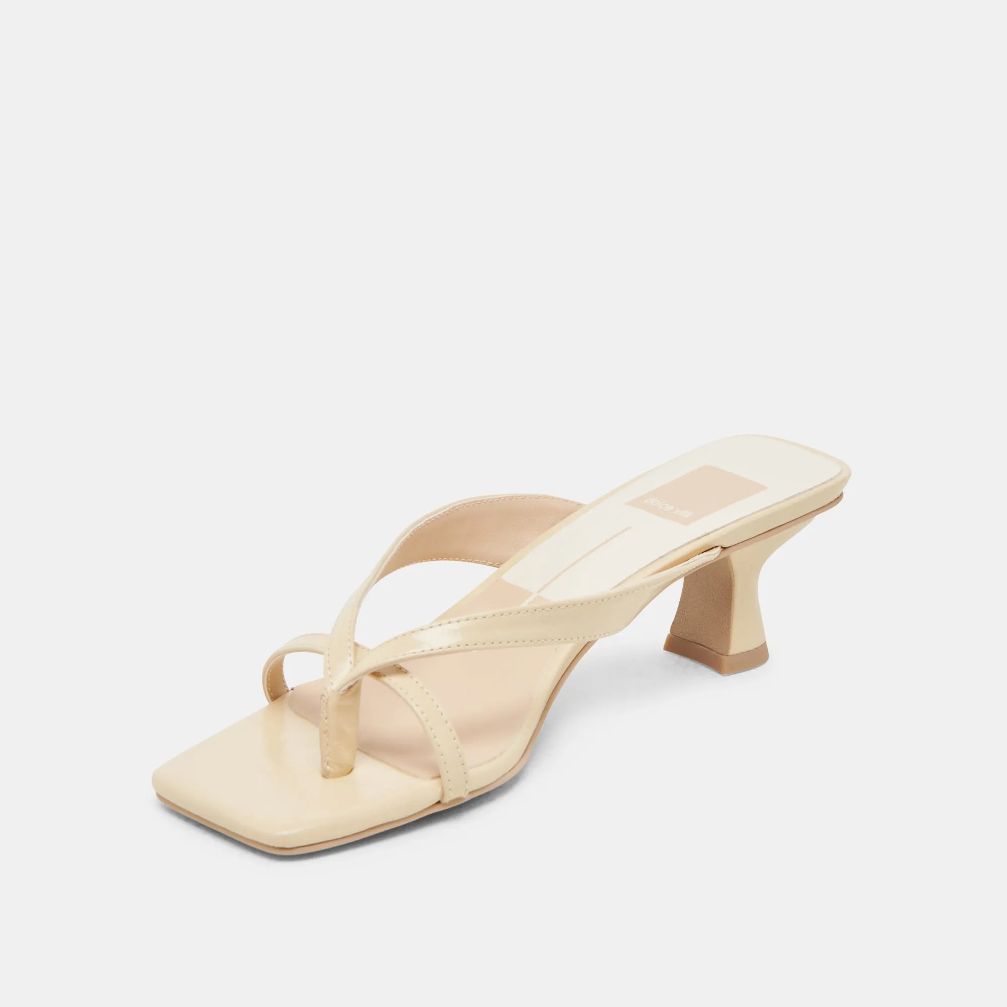 BREVEL TALONS LÉGERS EN CUIR JAUNE CLAIR