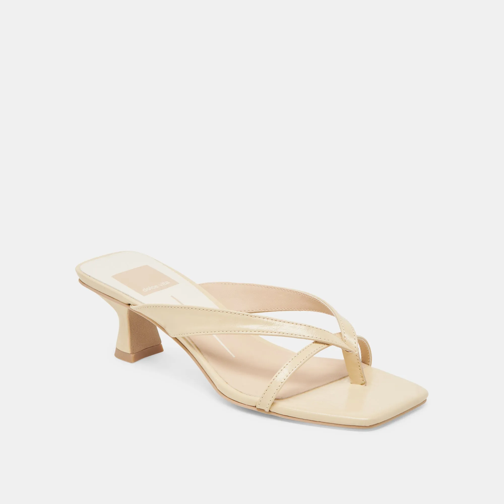 BREVEL TALONS LÉGERS EN CUIR JAUNE CLAIR