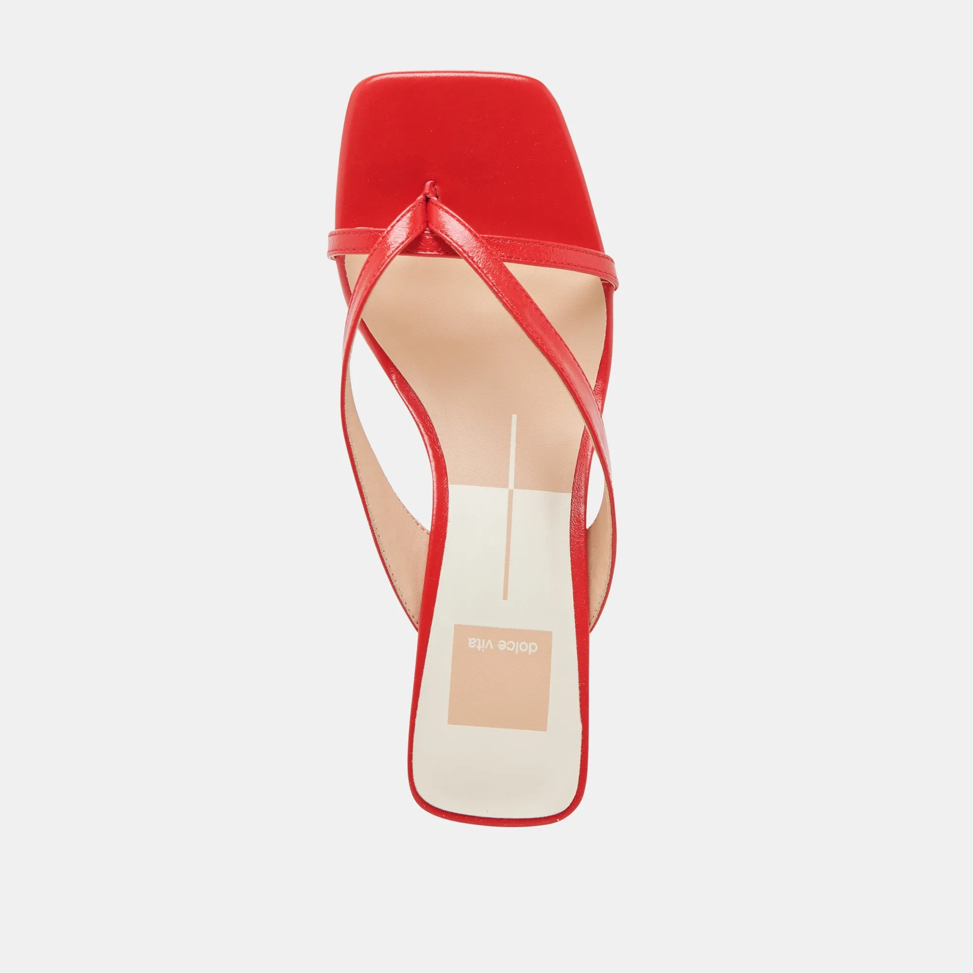 BREVEL TALONS LARGES CUIR ROUGE PIMENT