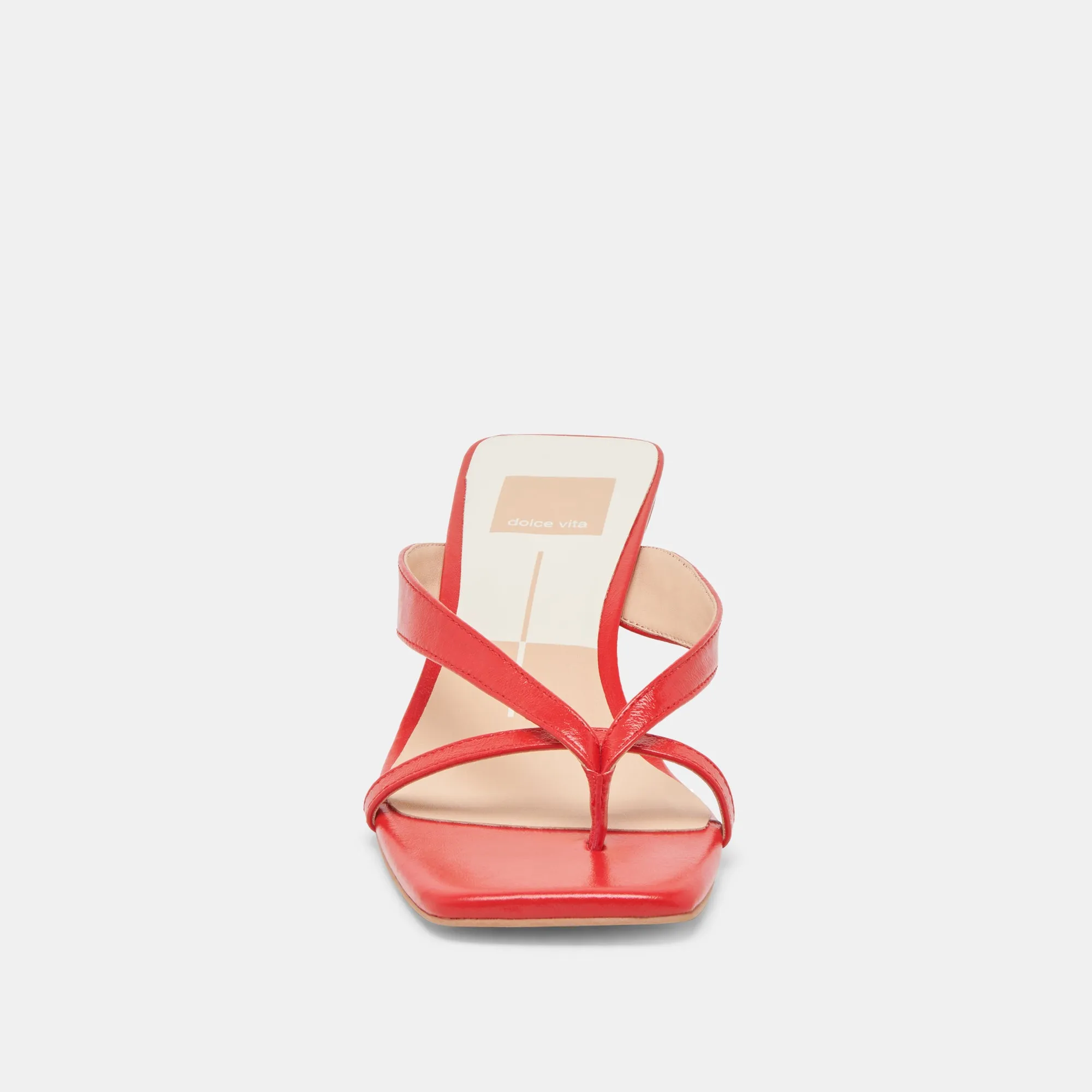 BREVEL TALONS LARGES CUIR ROUGE PIMENT