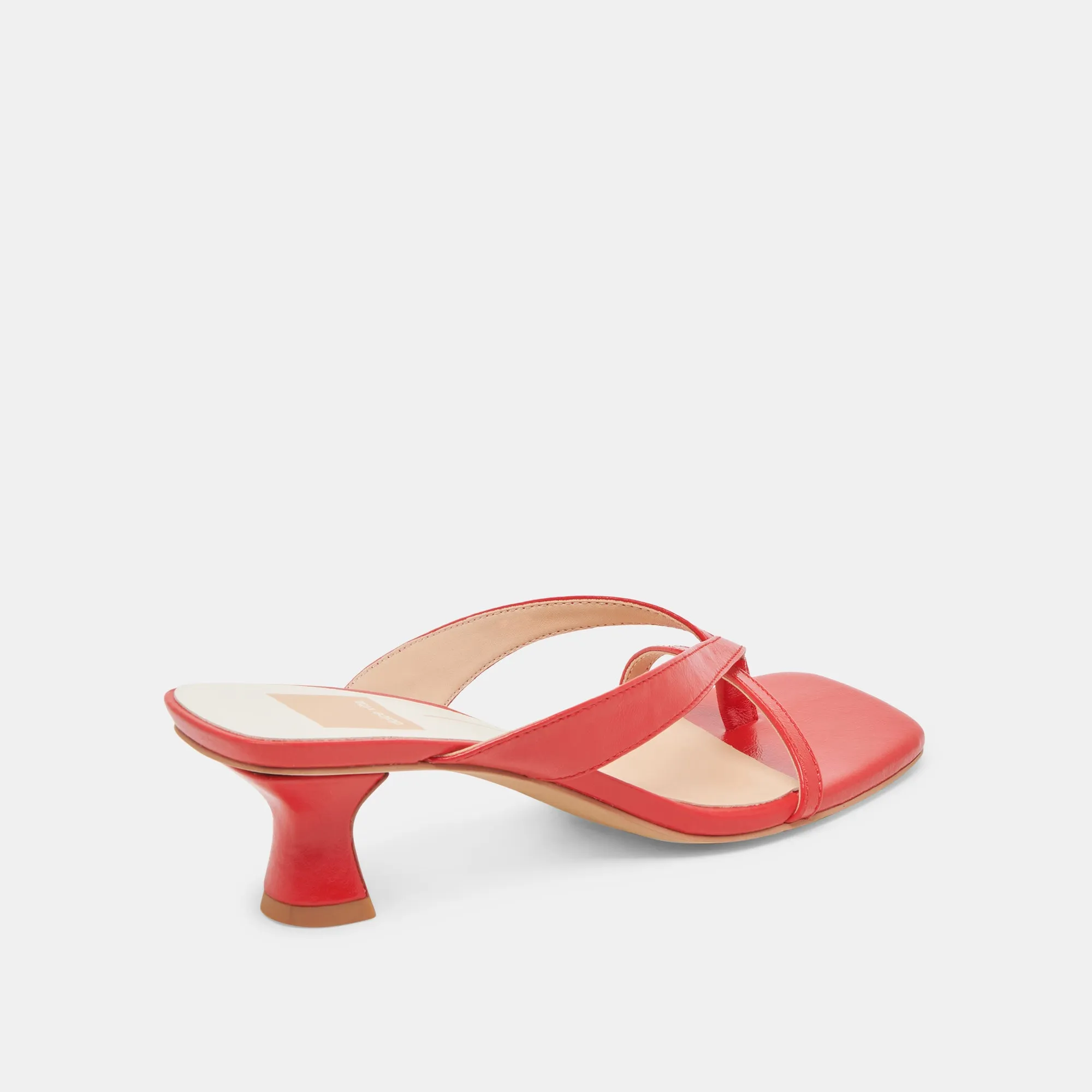 BREVEL TALONS LARGES CUIR ROUGE PIMENT