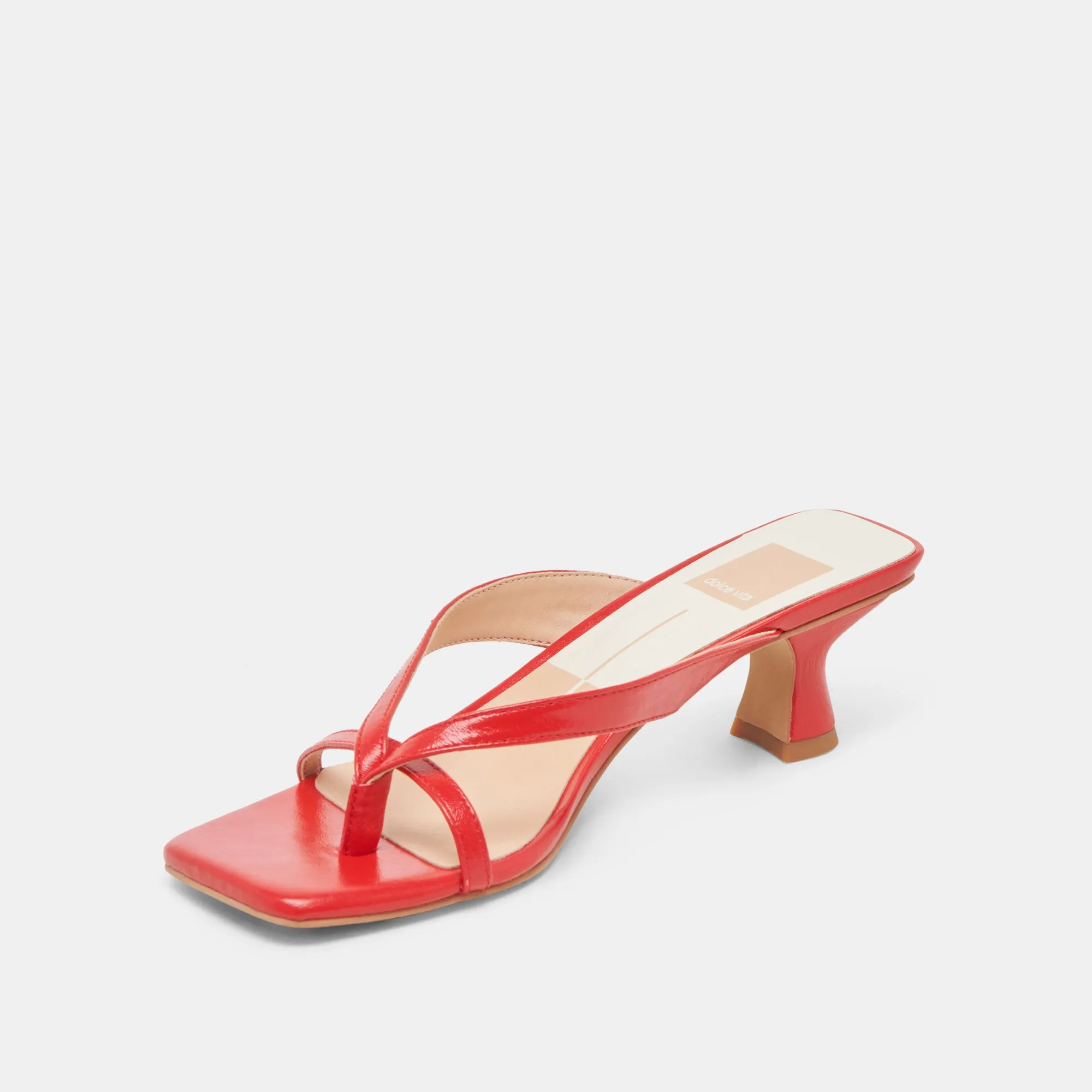 BREVEL TALONS LARGES CUIR ROUGE PIMENT