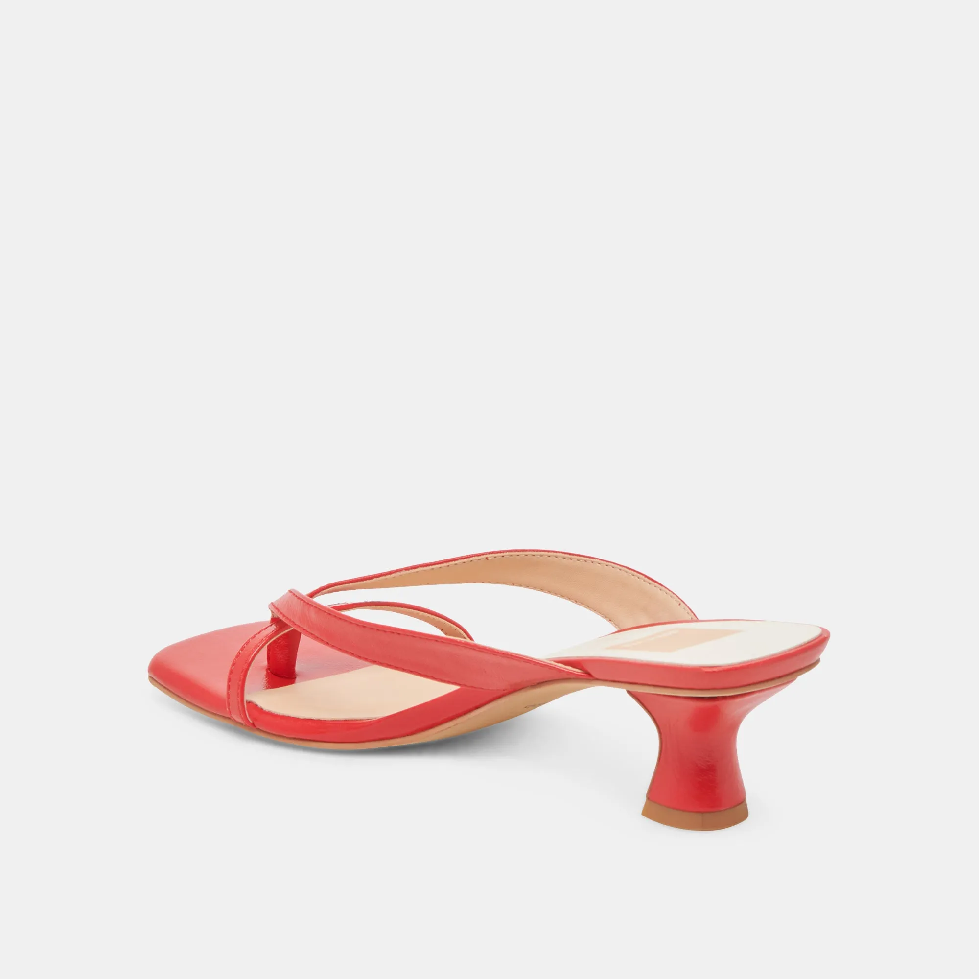 BREVEL TALONS LARGES CUIR ROUGE PIMENT