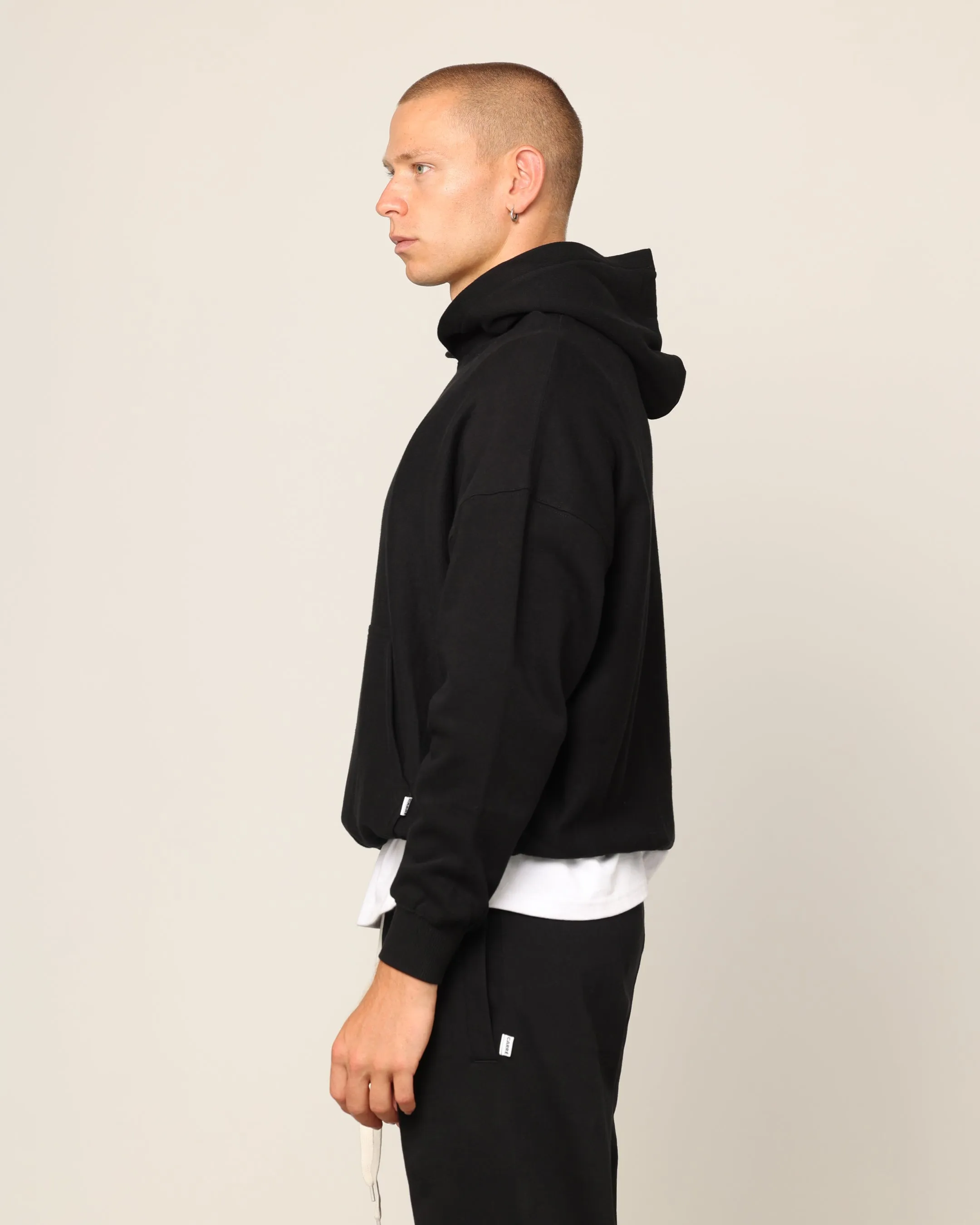 Carré Blanc Sweat à capuche oversize noir