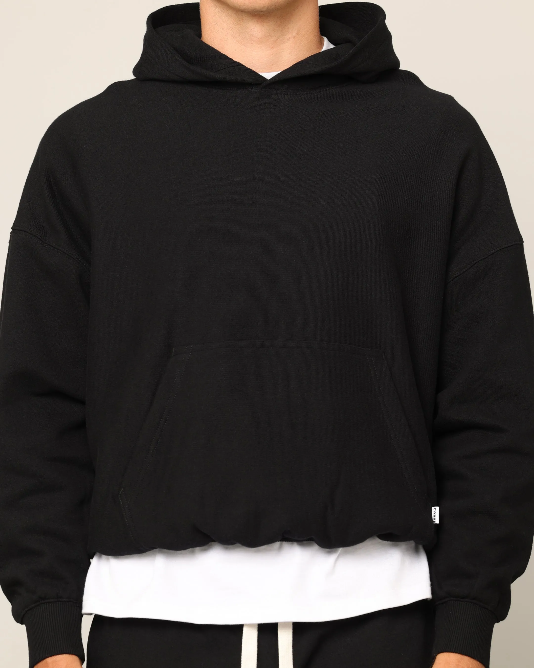 Carré Blanc Sweat à capuche oversize noir