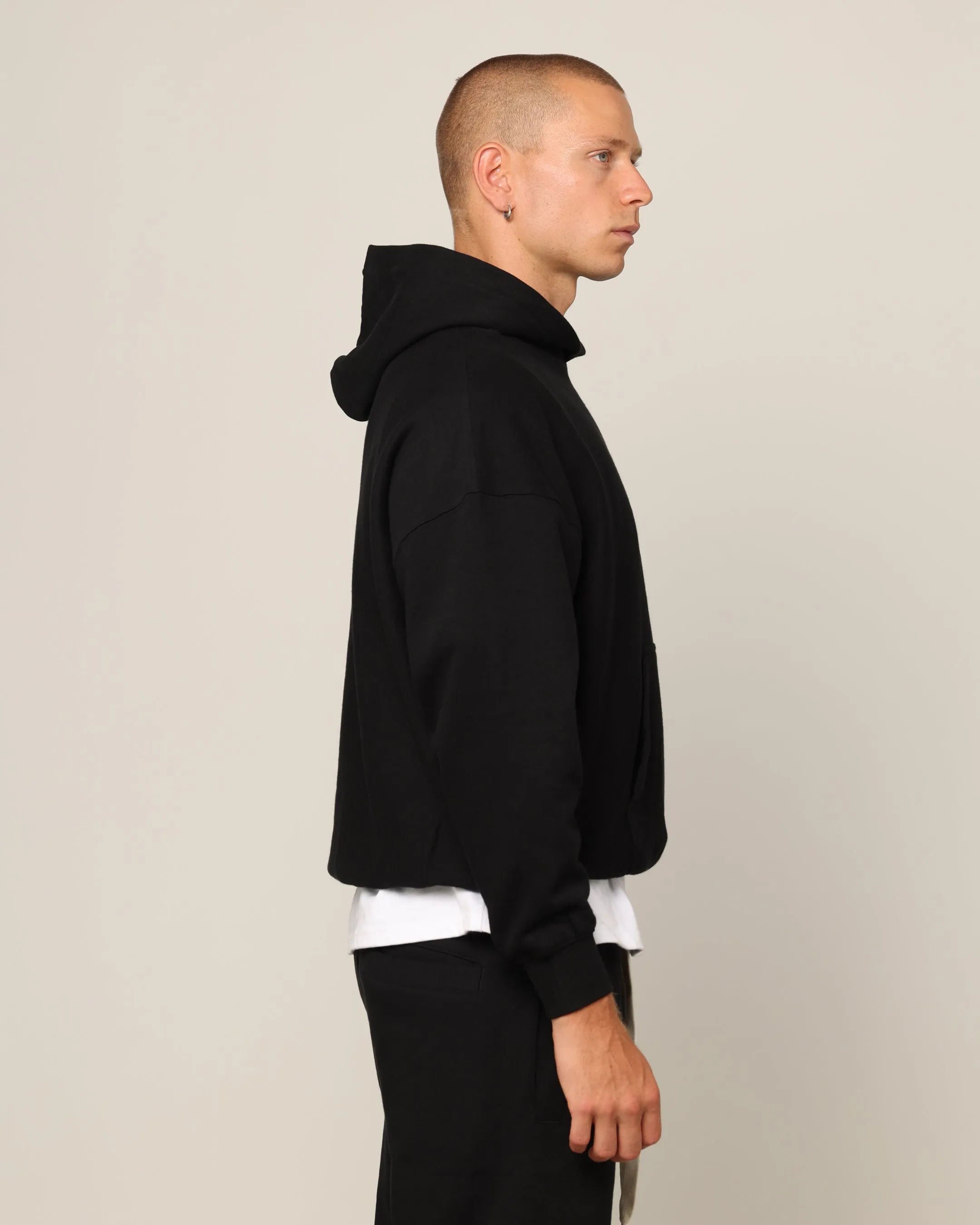 Carré Blanc Sweat à capuche oversize noir