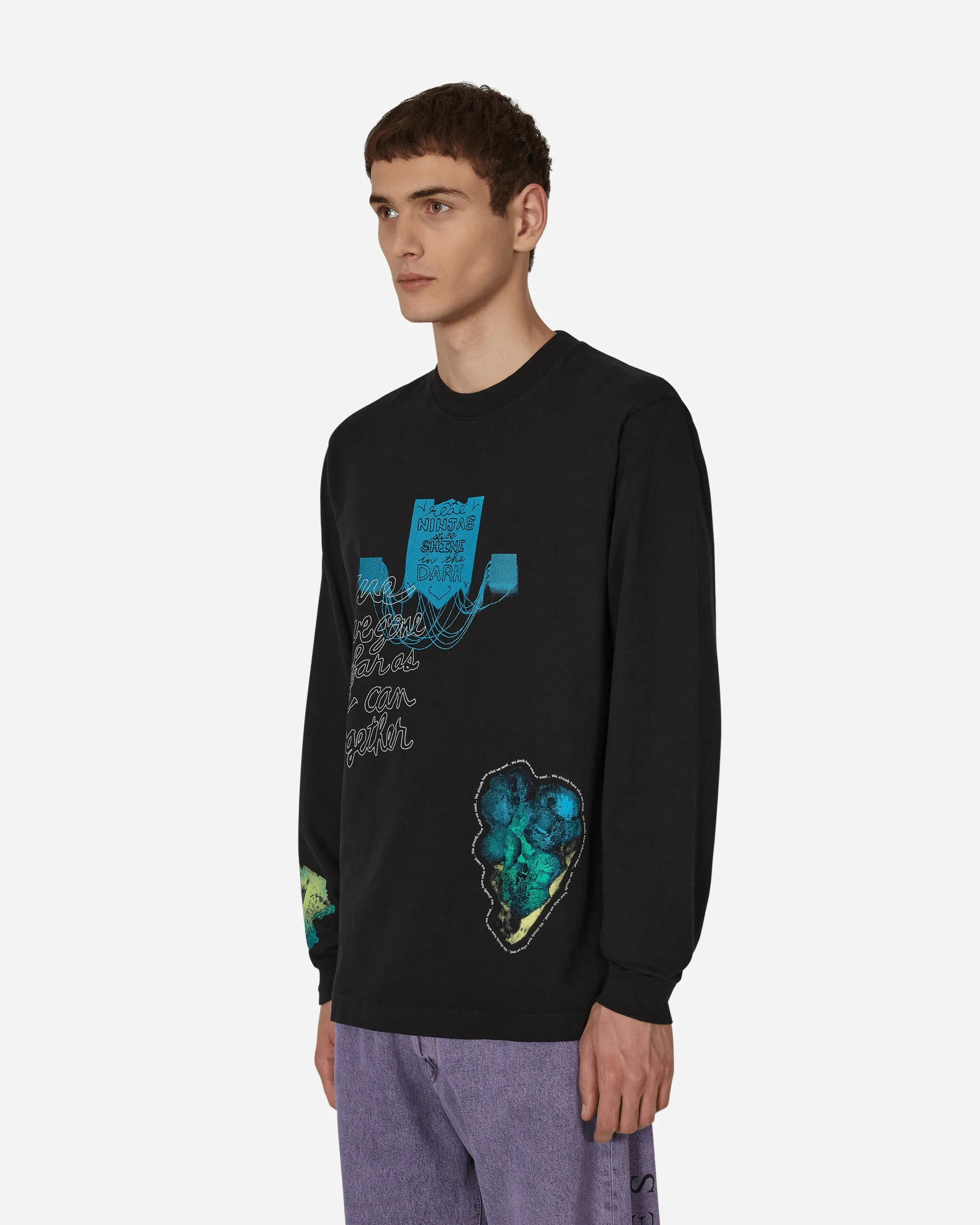Cauleen Smith T-shirt manches longues Ninjas Dans L'Obscurité Noir