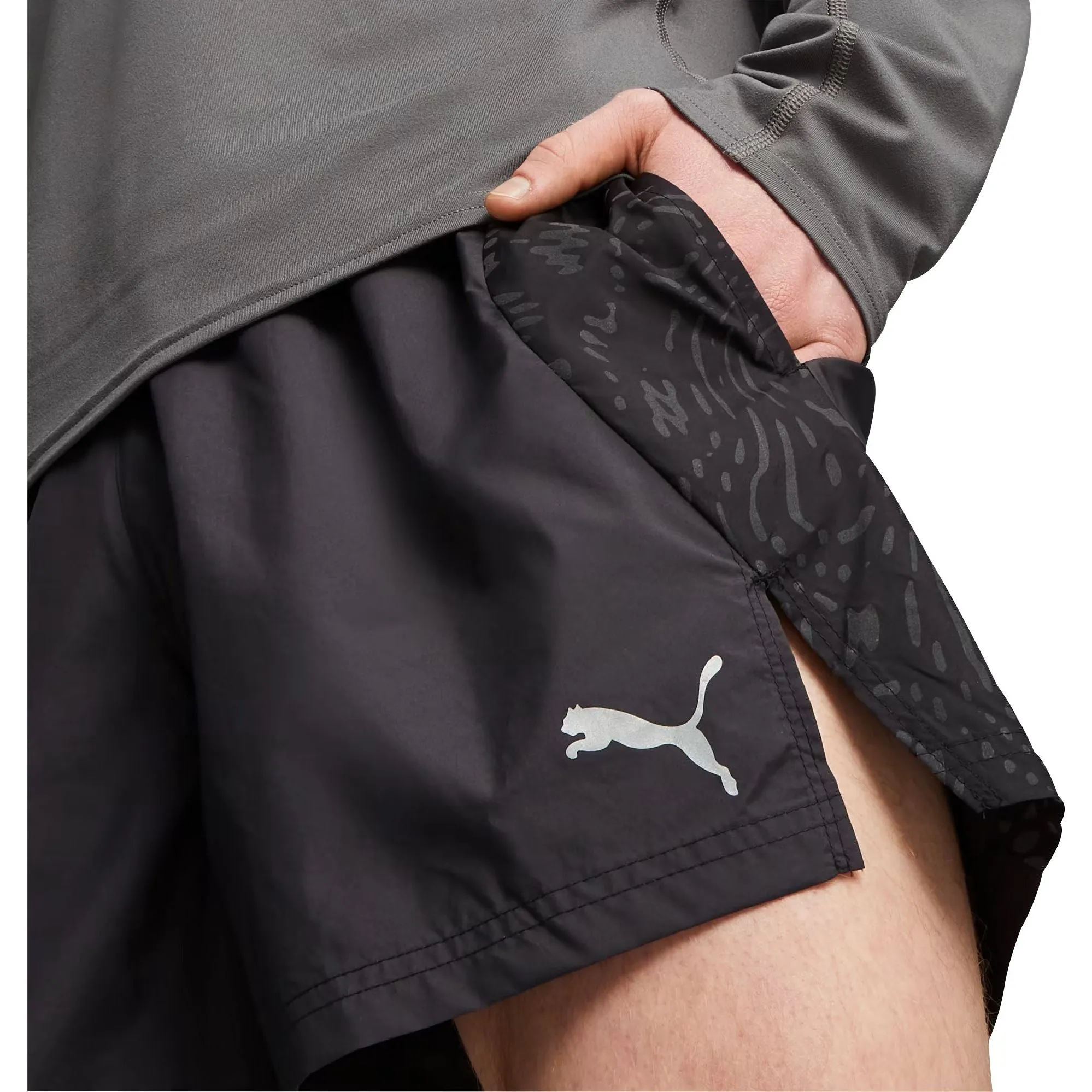 Vêtements Puma Homme Short de Course Puma Run 5 Pouces pour Homme - Noir