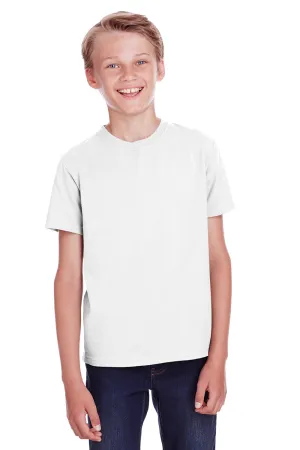 T-shirt à manches courtes et col rond ComfortWash par Hanes pour jeunes - Blanc