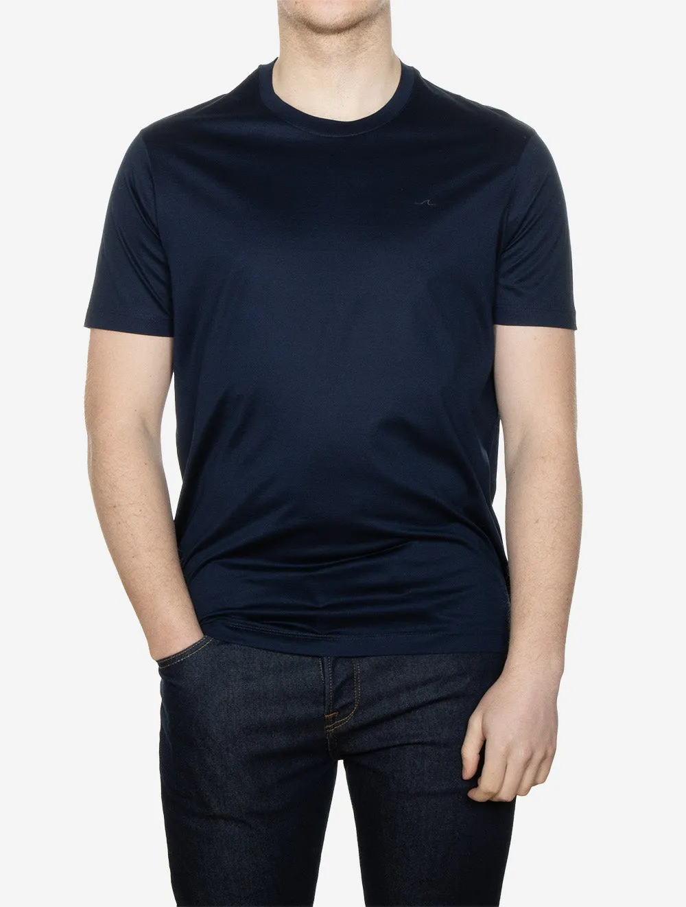 T-shirt en coton à manches courtes marine