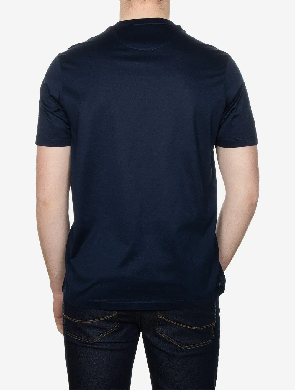 T-shirt en coton à manches courtes marine