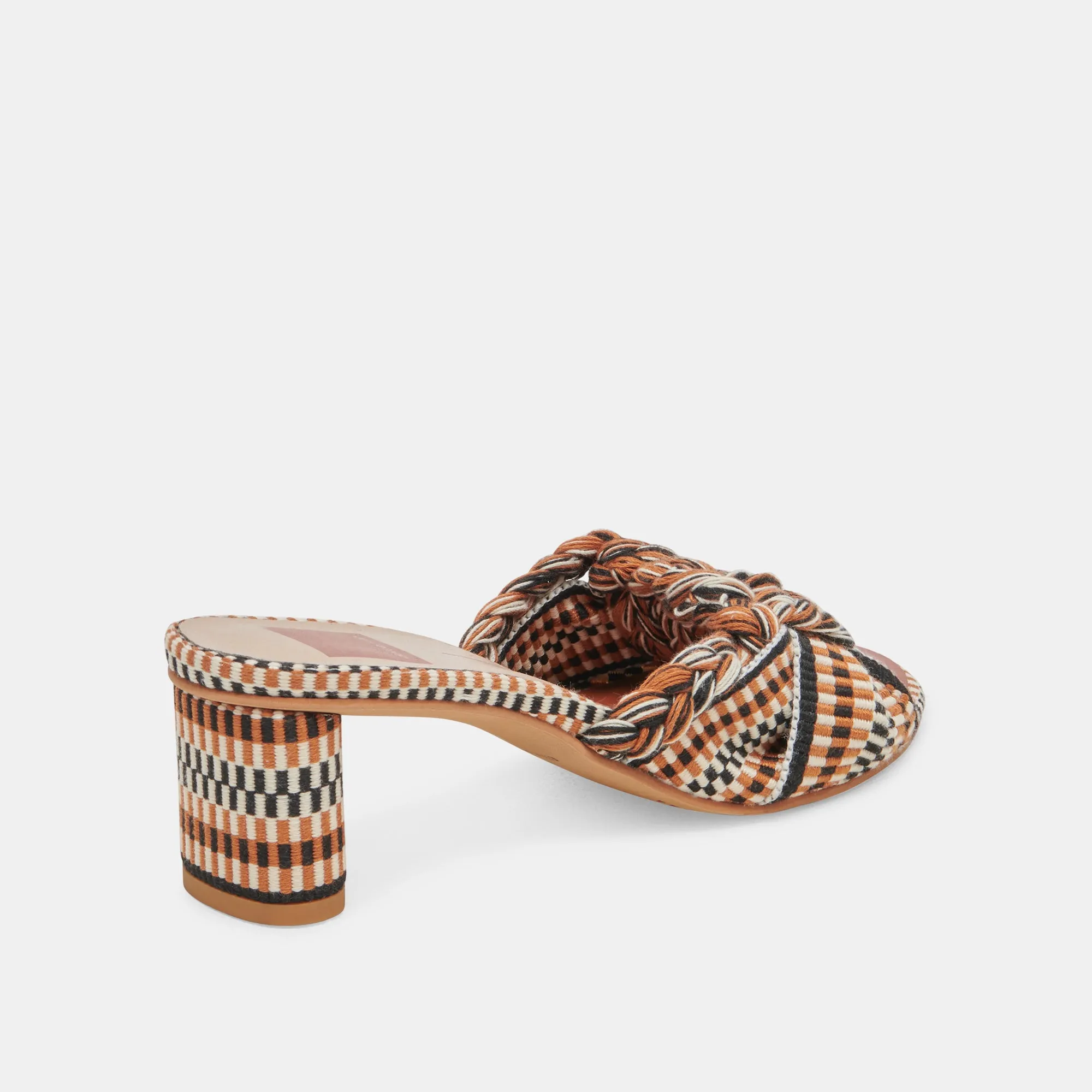 DALLIE TALONS BEIGE MULTICOLORE TISSÉ