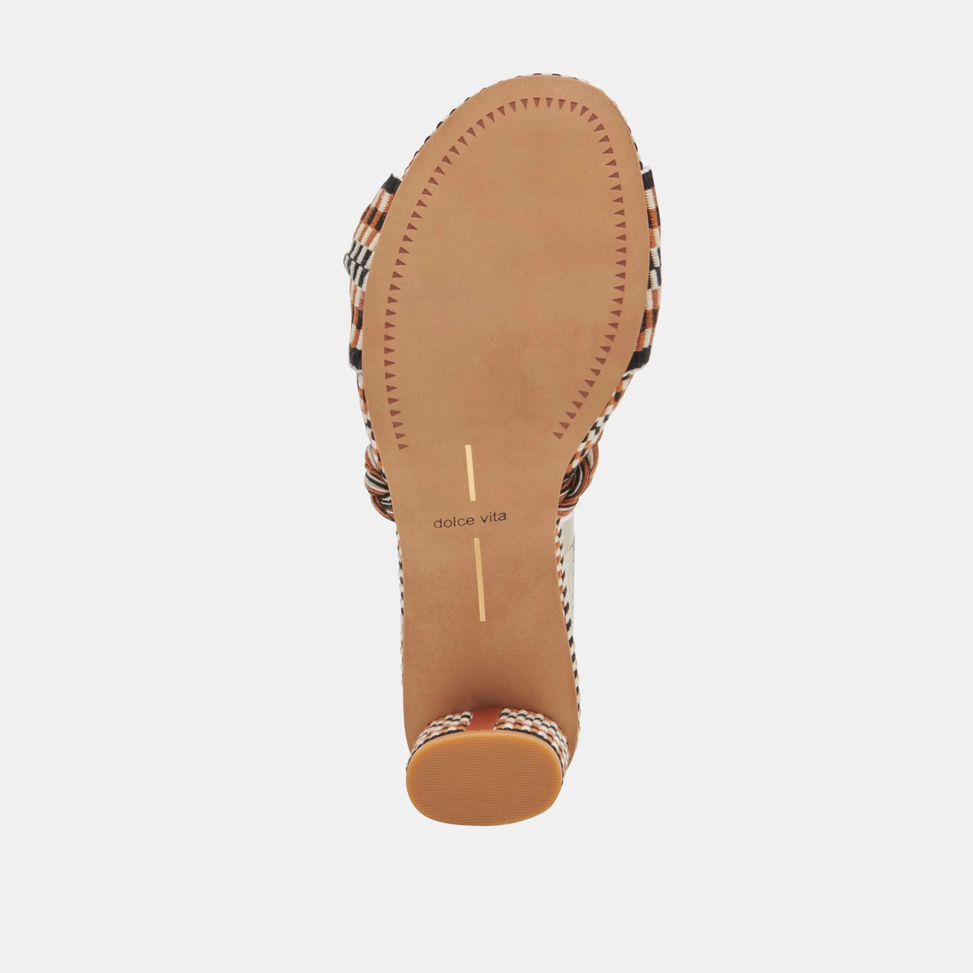 DALLIE TALONS BEIGE MULTICOLORE TISSÉ
