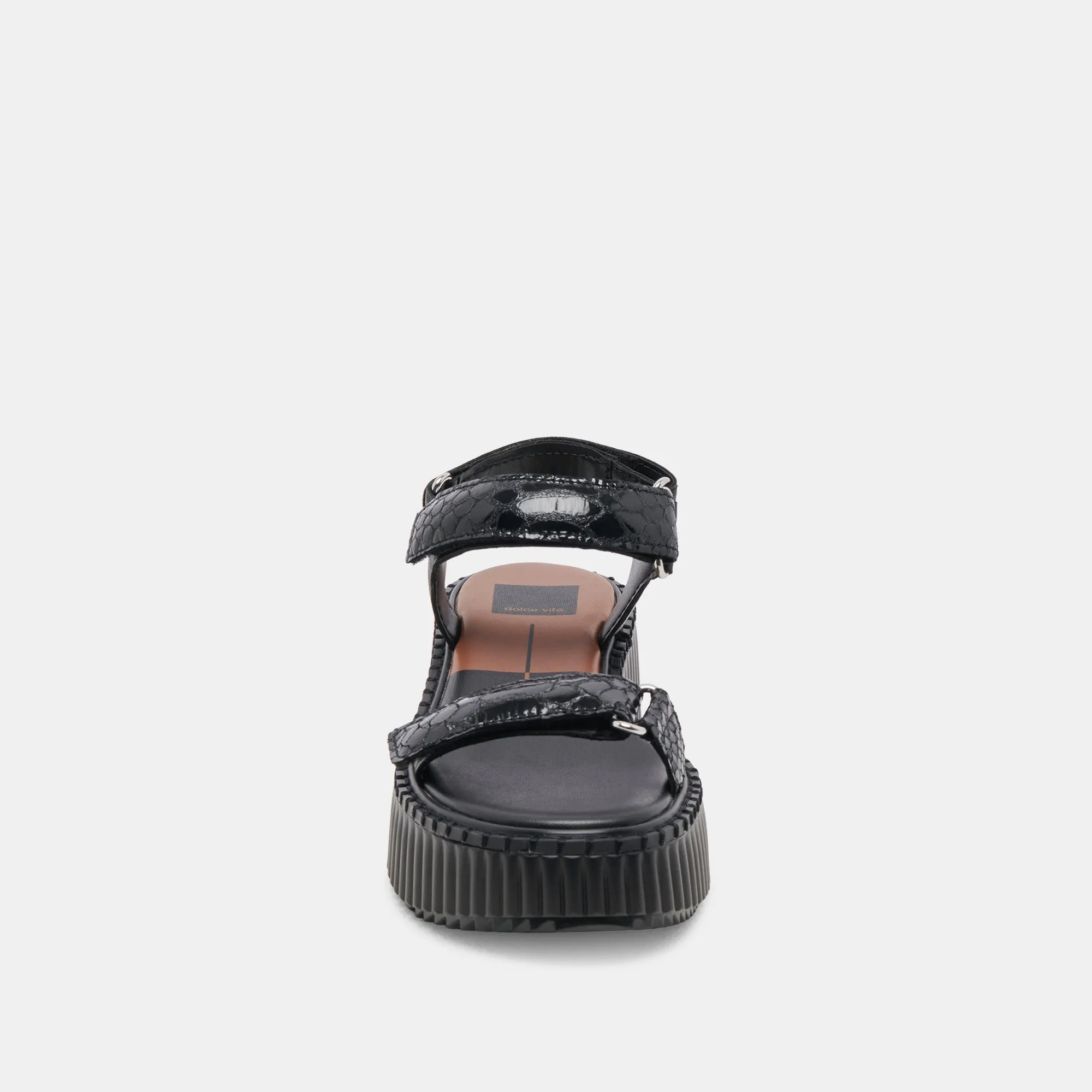 DEBRA SANDALES MINUIT CUIR EMBOSSE