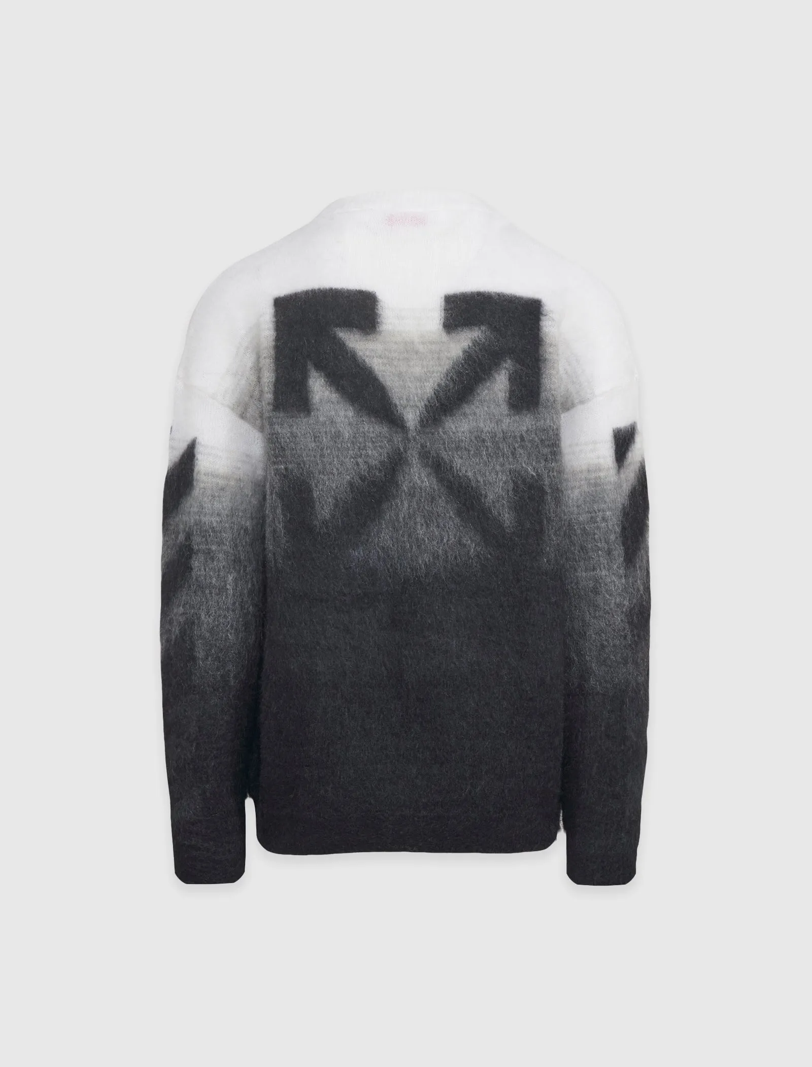 PULL COL ROND EN MAILLE BROSSÉE DIAGONALE