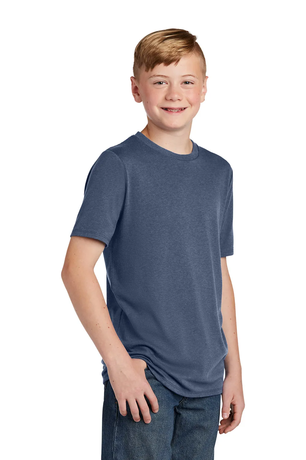 T-shirt à manches courtes et col rond District Youth Perfect Tri - Bleu marine givré