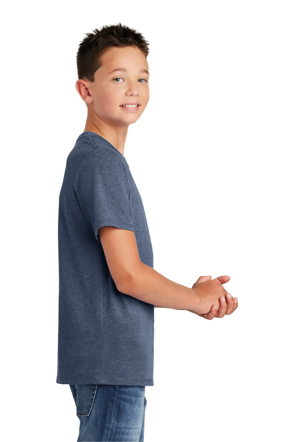 T-shirt à manches courtes et col rond District Youth Perfect Tri - Bleu marine givré