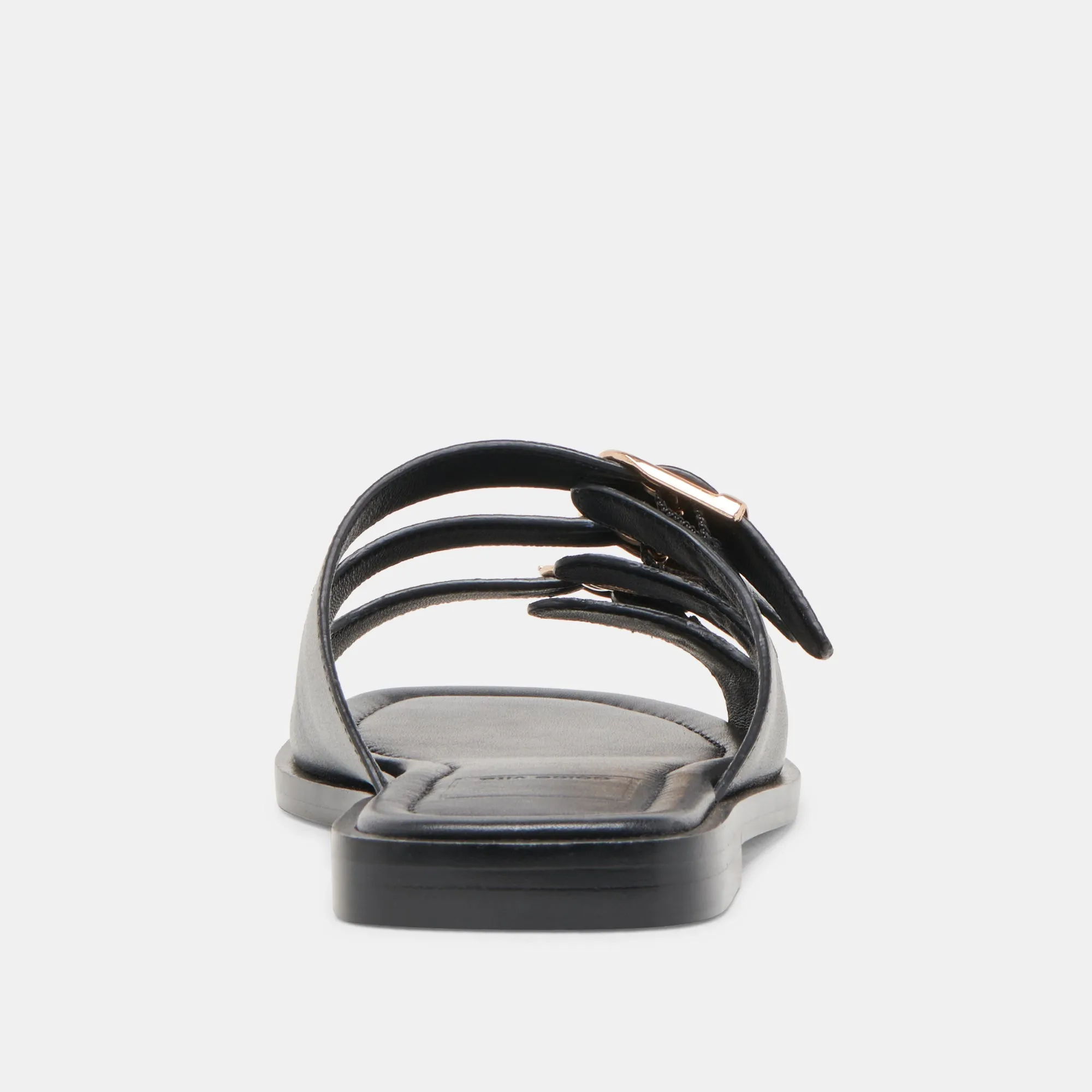 SANDALES FIN EN CUIR NOIR
