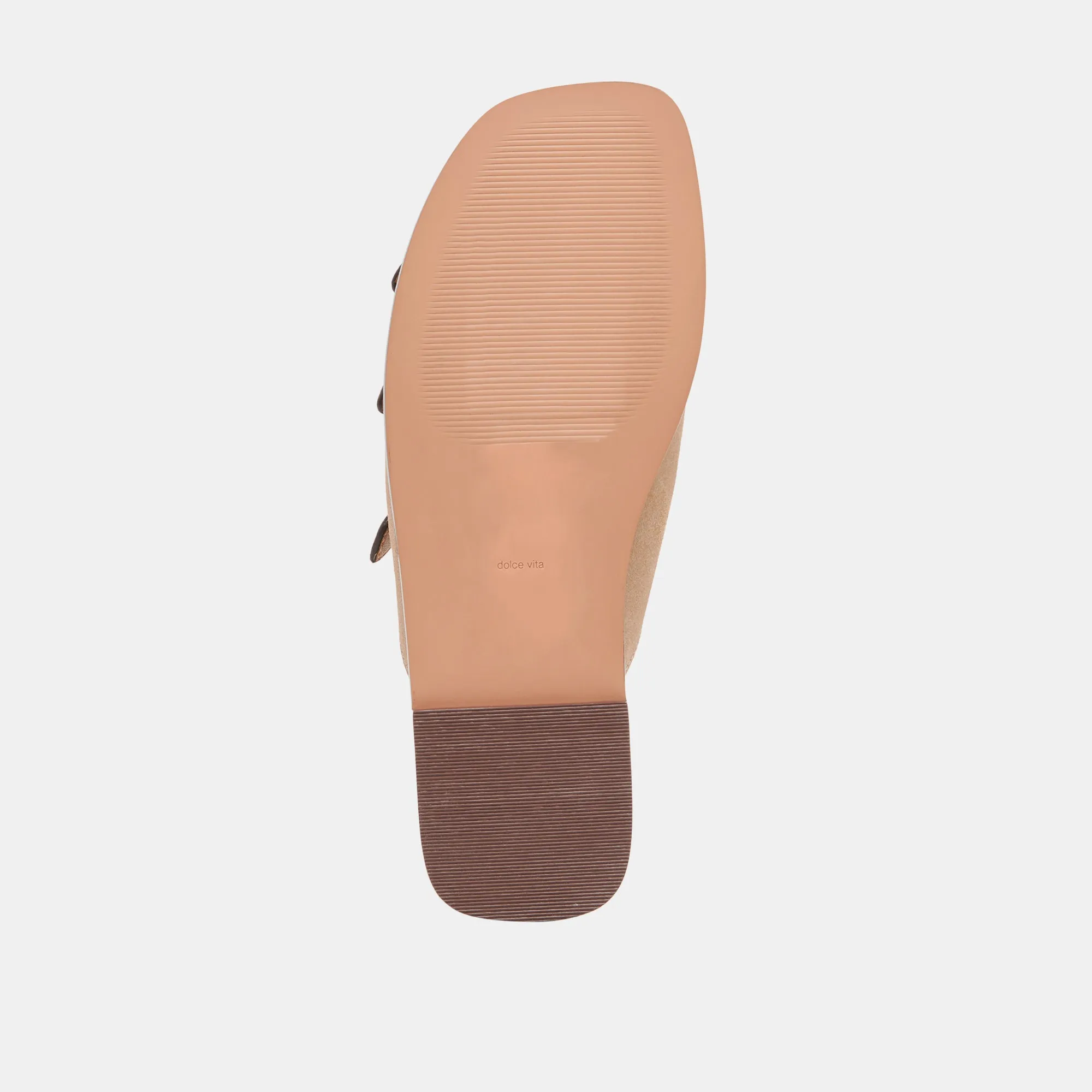 SANDALES FIN EN DAIM BRUN