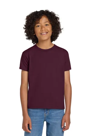 T-shirt à manches courtes et col rond pour jeunes Gildan DryBlend absorbant l'humidité - Marron