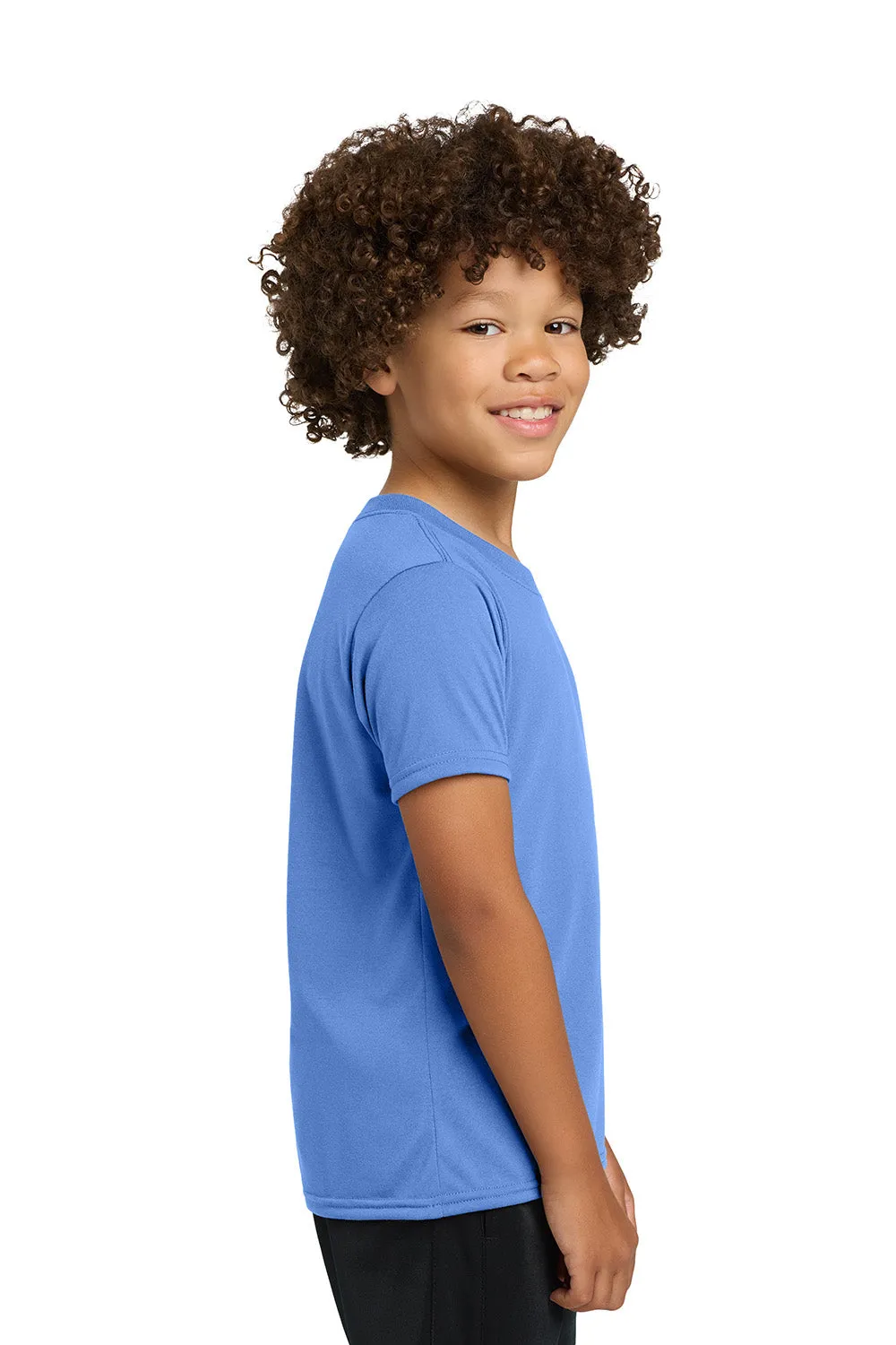 Gildan T-shirt pour jeunes à manches courtes et col rond en performance, évacuant l'humidité - Bleu Caroline