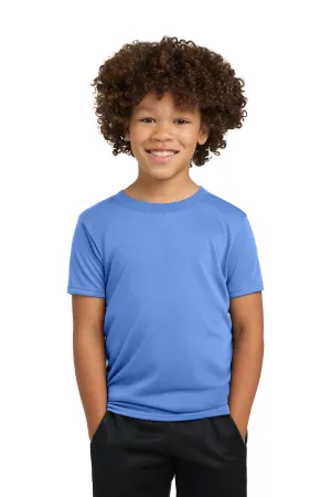 Gildan T-shirt pour jeunes à manches courtes et col rond en performance, évacuant l'humidité - Bleu Caroline