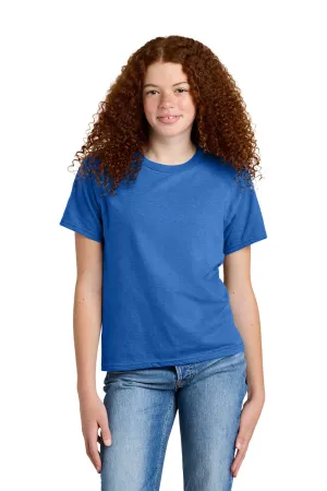 T-shirt à manches courtes et col rond Gildan Youth Softstyle CVC - Brume bleu royal