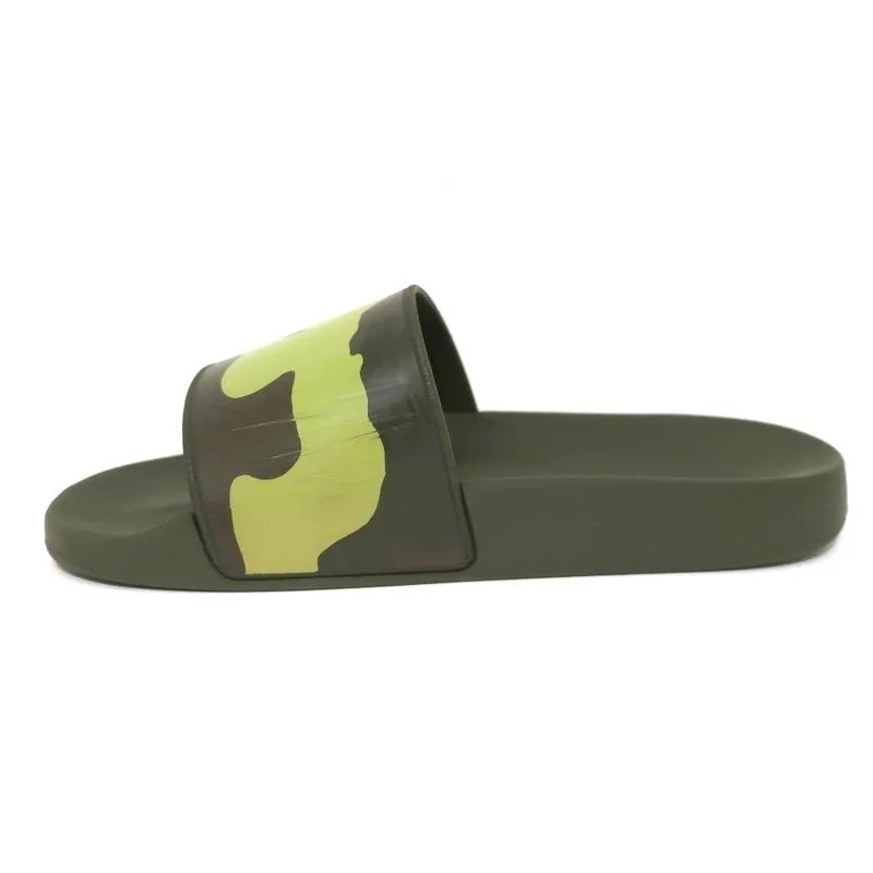 Givenchy Camo Pool Slides Vert Caoutchouc Taille 39 Sandales Plates