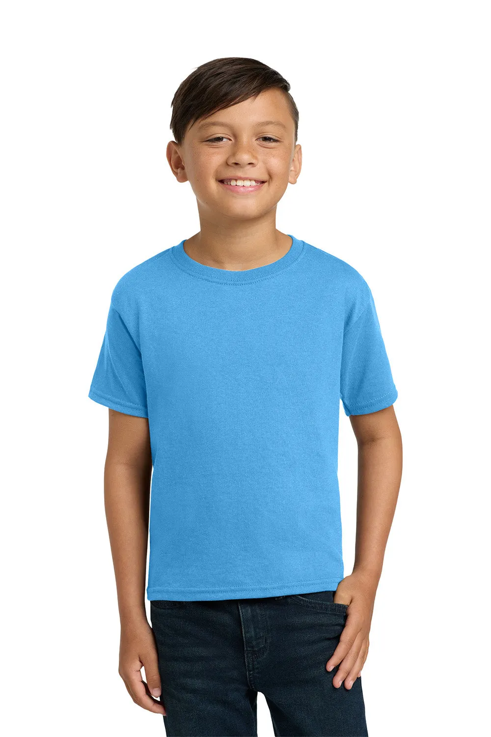 Jerzees Youth Dri-Power T-shirt à manches courtes et col rond anti-transpiration - Bleu aquatique