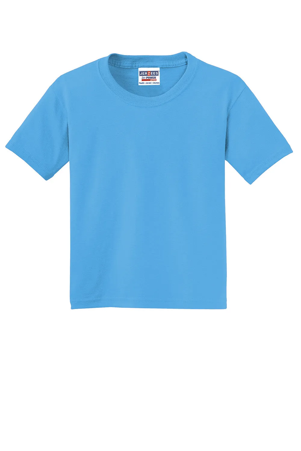 Jerzees Youth Dri-Power T-shirt à manches courtes et col rond anti-transpiration - Bleu aquatique