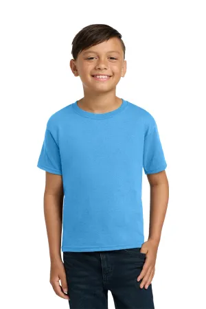 Jerzees Youth Dri-Power T-shirt à manches courtes et col rond anti-transpiration - Bleu aquatique