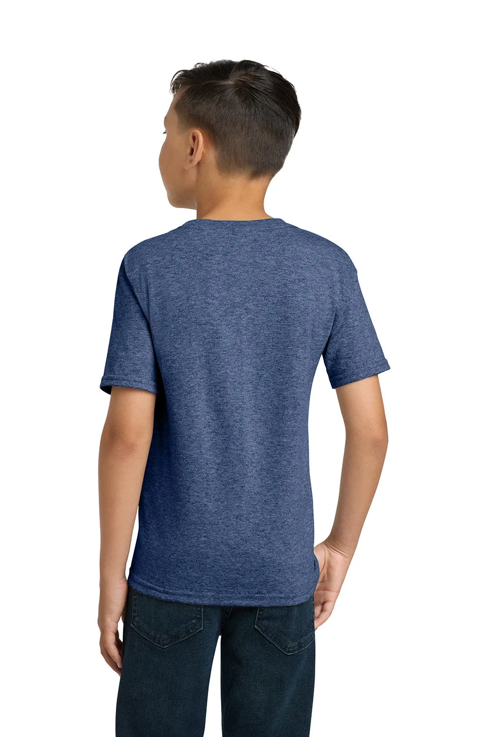 Jerzees Youth Dri-Power T-shirt à manches courtes et col rond - Bleu chiné vintage anti-humidité