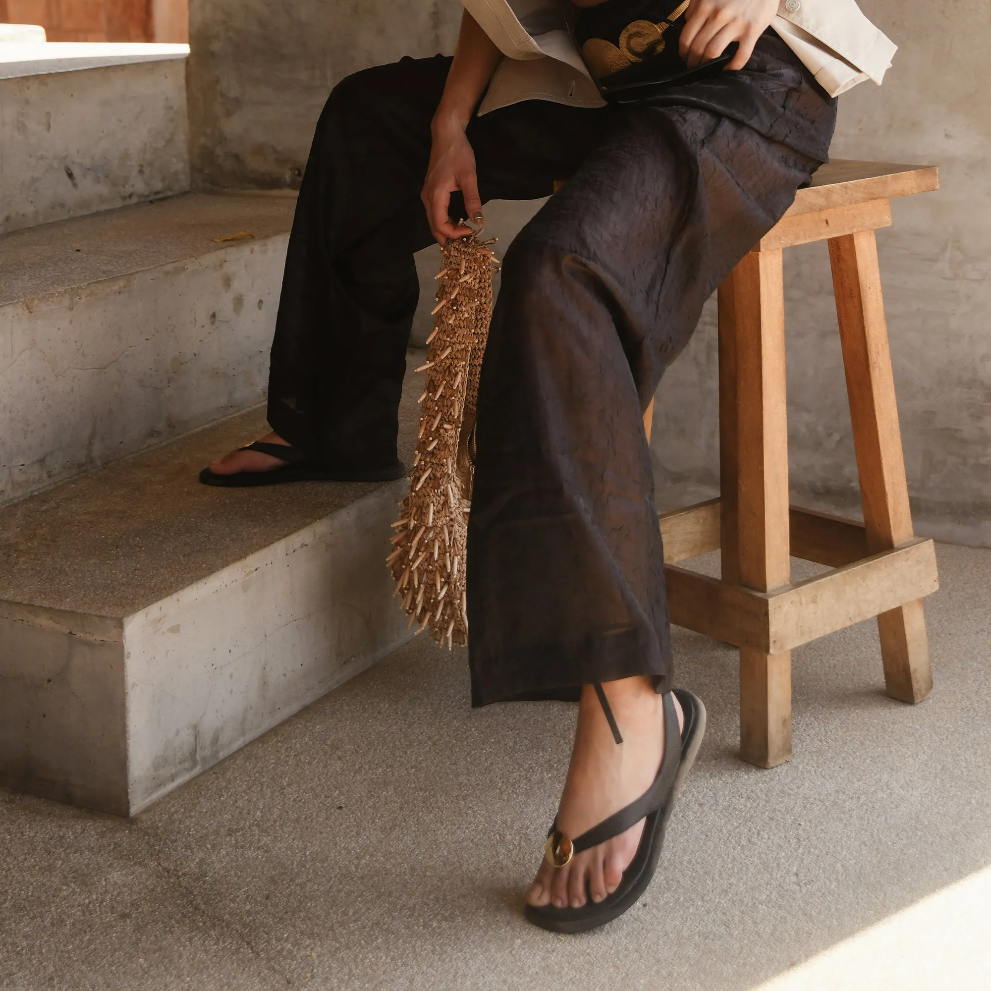 SANDALES JUDY EN CUIR NOIR