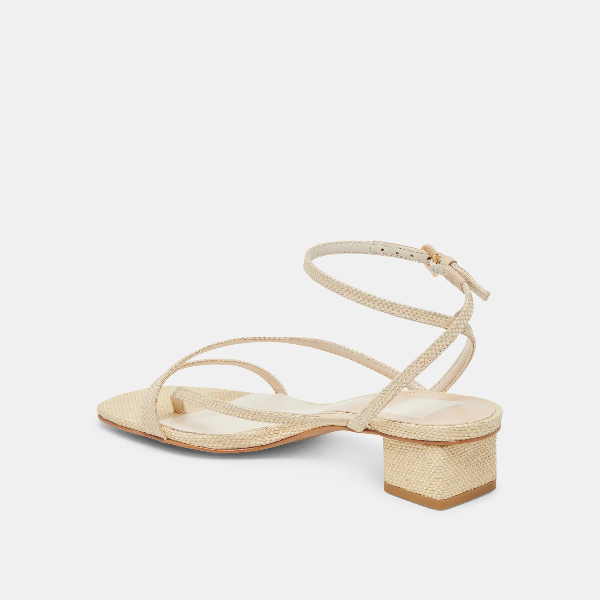 SANDALES KARLOS EN RAFIA NATUREL TISSÉ