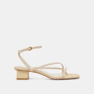 SANDALES KARLOS EN RAFIA NATUREL TISSÉ
