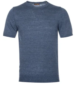 T-shirt tricoté Bleu