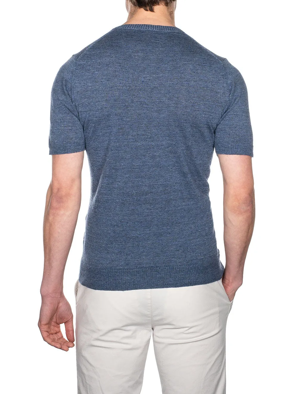 T-shirt tricoté Bleu