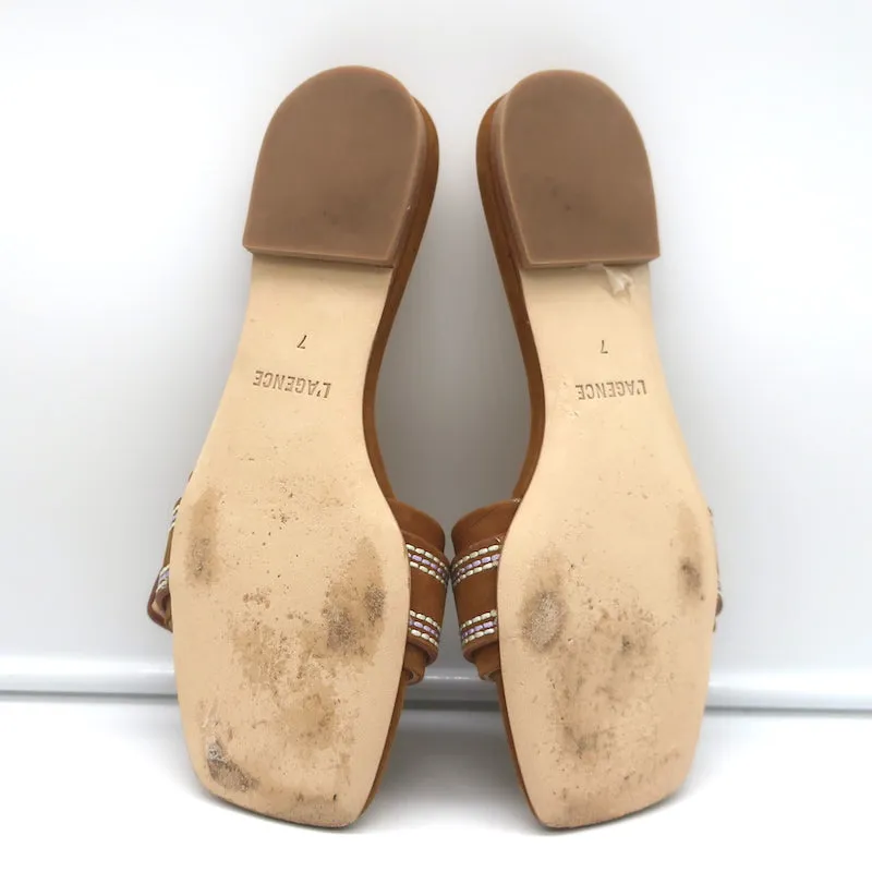 Sandales à glissière Aurelie Bamboo avec boucle en daim marron taille 7