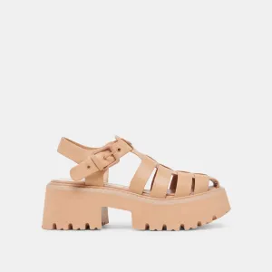 SANDALES TONALES LASLY CAFE EN CUIR
