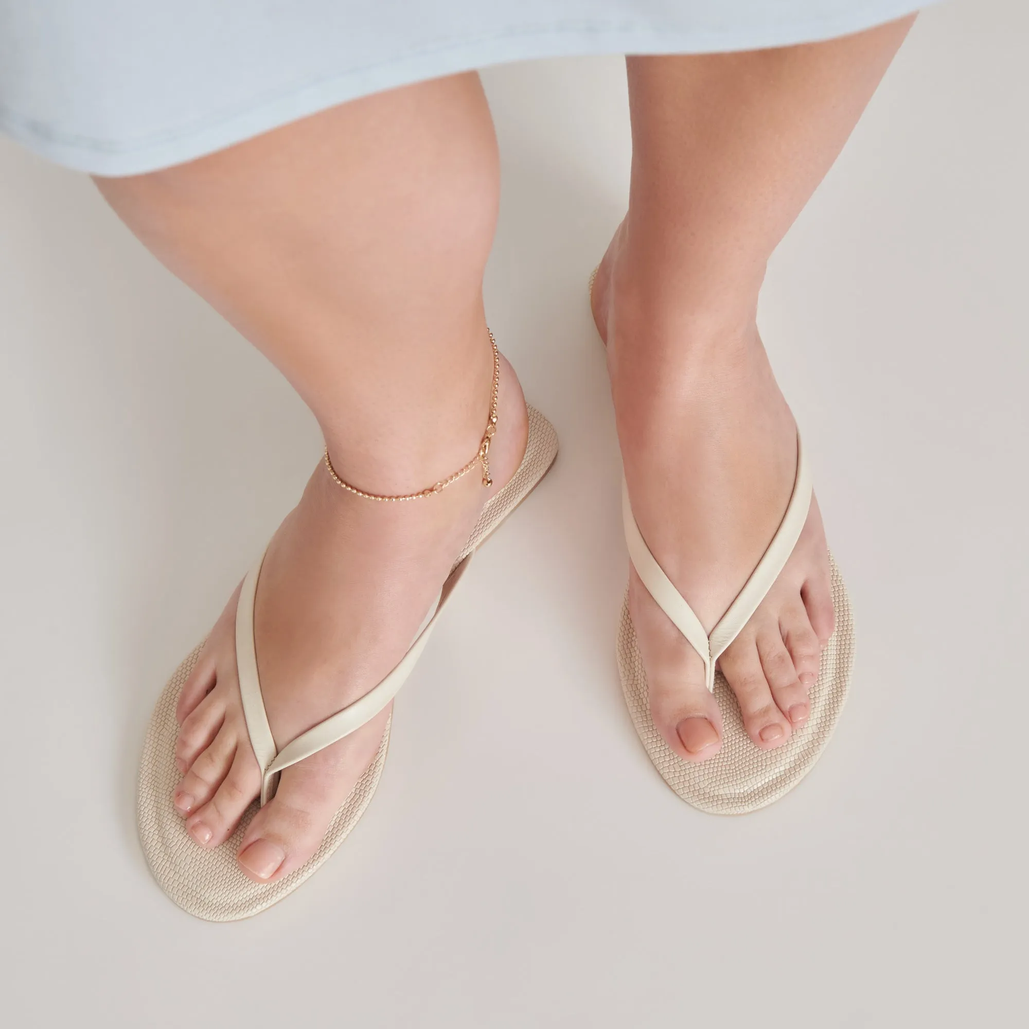 SANDALES LAYNEY IVOIRE EN CUIR