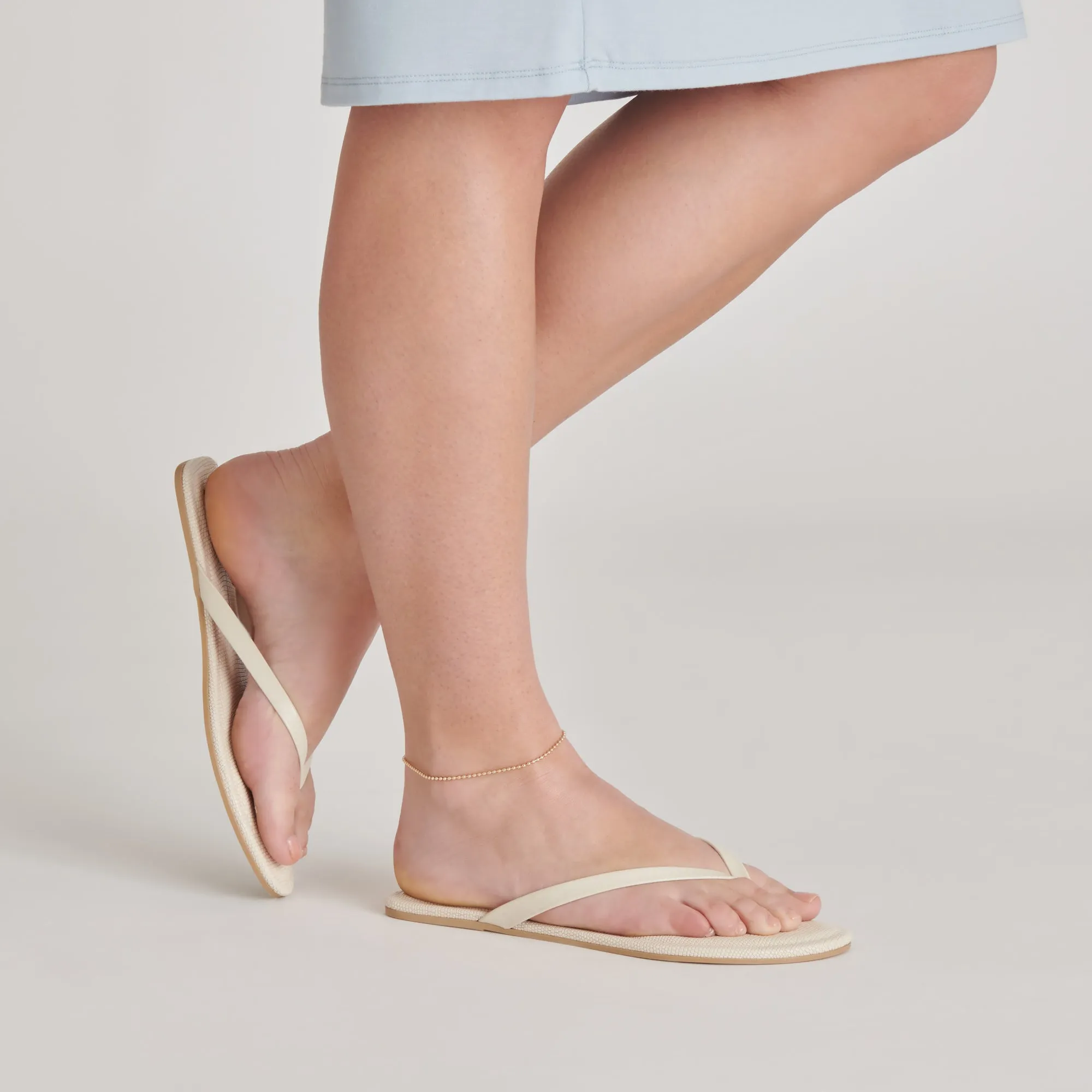 SANDALES LAYNEY IVOIRE EN CUIR