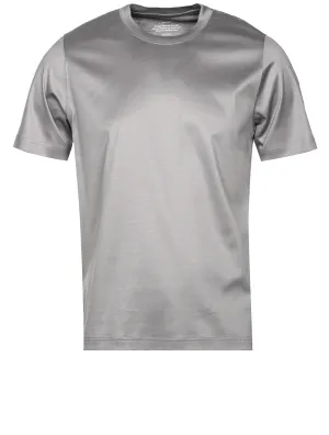 T-shirt col rond Filo di Scozia gris clair