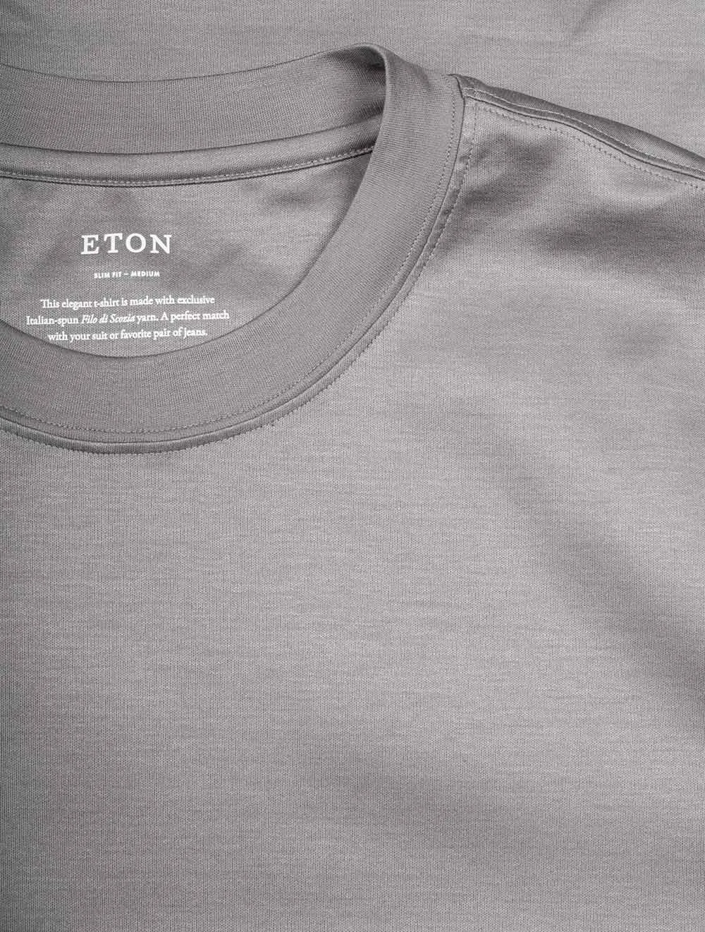 T-shirt col rond Filo di Scozia gris clair