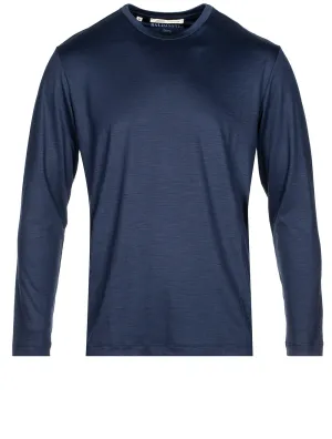 T-shirt à manches longues bleu