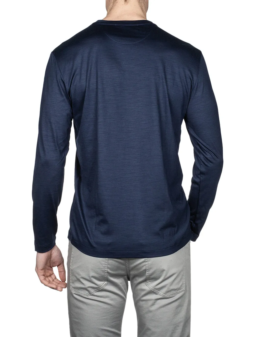 T-shirt à manches longues bleu