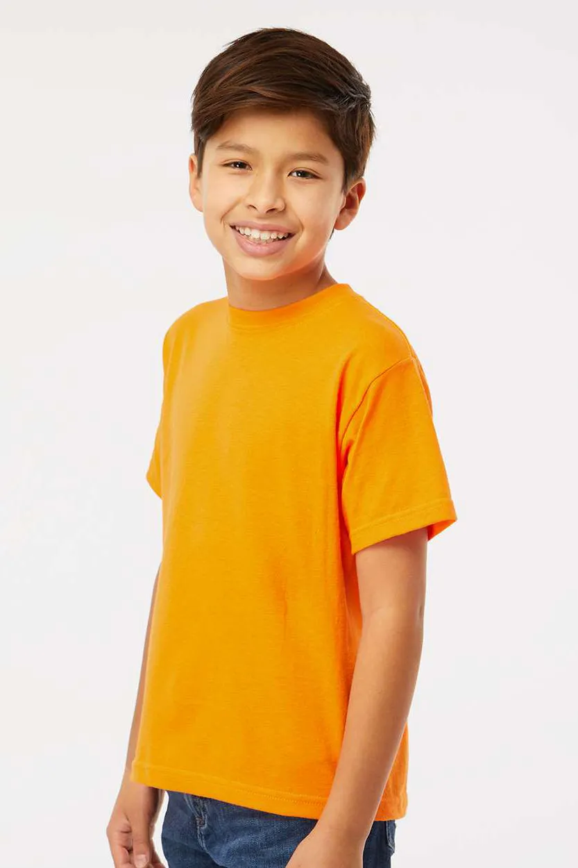 T-shirt à manches courtes et col rond M&O Youth Gold Soft Touch - Orange sécurité