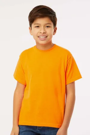 T-shirt à manches courtes et col rond M&O Youth Gold Soft Touch - Orange sécurité