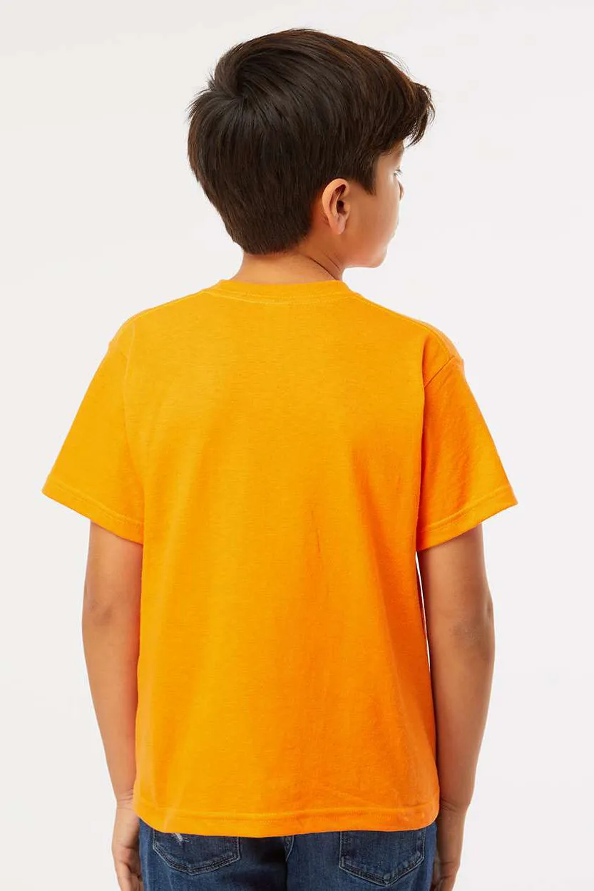T-shirt à manches courtes et col rond M&O Youth Gold Soft Touch - Orange sécurité