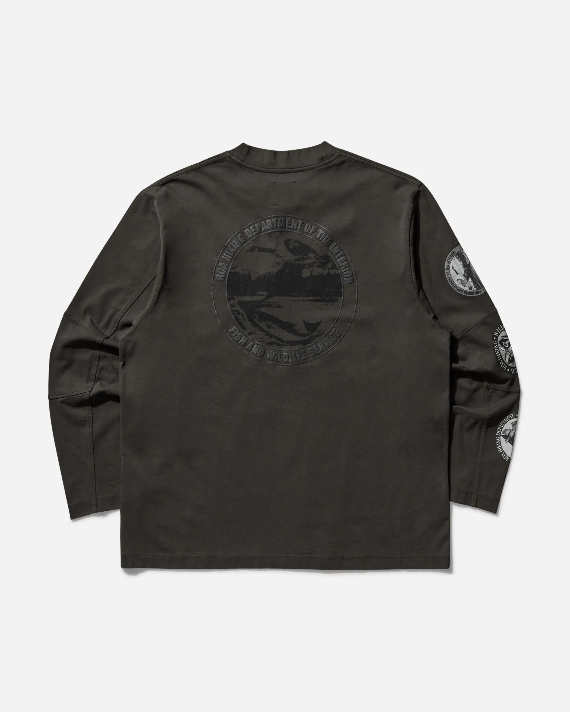 T-shirt à manches longues pour hommes Noir Olive